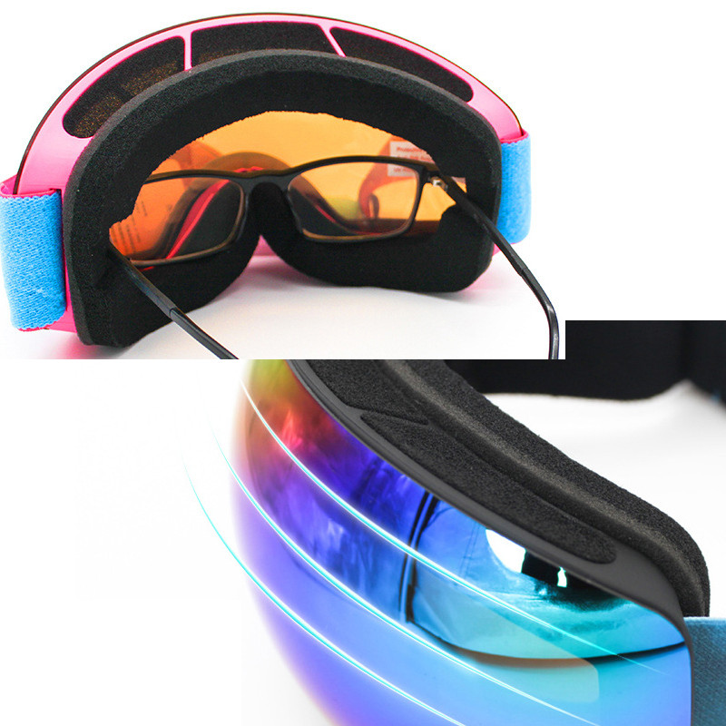 Dvisluoksniai Slidinėjimo akiniai Vyrai Moteriški Sportiniai Slidinėjimo Akiniai Sniego motociklai Slidinėjimo Kaukė Sniego akiniai Nuo saulės Akiniai snieglenčių sportui