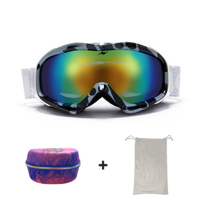 Žieminiai suaugusiųjų slidinėjimo akiniai Dvisluoksniai nerasojantys lauko alpinizmo sportiniai akiniai, atsparūs vėjui, motociklų dviračių akiniai