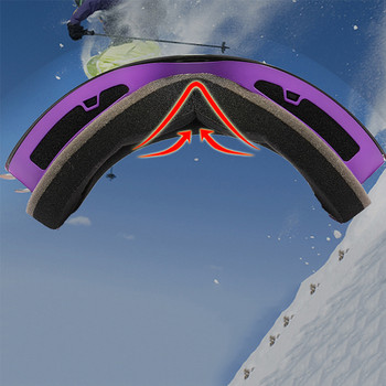 Нови зимни очила за ски Двуслойни противозамъгляващи се дамски очила за сноуборд Мъжки очила за моторни шейни Спорт на открито Ски Googles