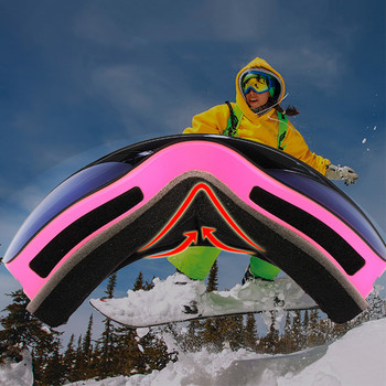 Γυαλιά Ski Magnetic Adult Double Layer Anti-fog UV400 Snowboard Goggles Ανδρικά Snowmobile Γυναικεία Γυαλιά Σκι Θήκη γυαλιών