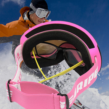 Γυαλιά Ski Magnetic Adult Double Layer Anti-fog UV400 Snowboard Goggles Ανδρικά Snowmobile Γυναικεία Γυαλιά Σκι Θήκη γυαλιών