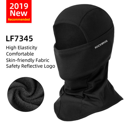 ROCKBROS Outdoor Sport vėjui atsparus dviračių galvos apdangalas Balaclava WinterThermal Fleece slidinėjimo kaukė visą veidą dengianti snieglenčių gaubto šalikai