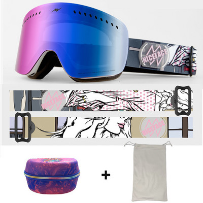 2022 Noi ochelari de schi dublu strat pentru bărbați ochelari de schi cu strat dublu anti-aburi UV400 pentru femei Ochelari de snowboard bărbați femei Ochelari de schi