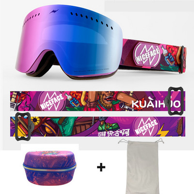 2022 Noi ochelari de schi dublu strat pentru bărbați ochelari de schi cu strat dublu anti-aburi UV400 pentru femei Ochelari de snowboard bărbați femei Ochelari de schi