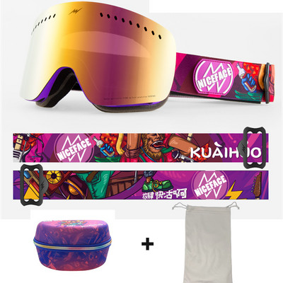 2022 Noi ochelari de schi dublu strat pentru bărbați ochelari de schi cu strat dublu anti-aburi UV400 pentru femei Ochelari de snowboard bărbați femei Ochelari de schi