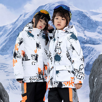 Χειμερινό Snow Jacket για αγόρια και κορίτσια Ski Jacket Snowboard Χειμερινό παλτό Αδιάβροχα θερμικά ρούχα χιονιού Παιδικό ζεστό μπουφάν