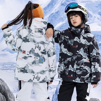 Χειμερινό Snow Jacket για αγόρια και κορίτσια Ski Jacket Snowboard Χειμερινό παλτό Αδιάβροχα θερμικά ρούχα χιονιού Παιδικό ζεστό μπουφάν