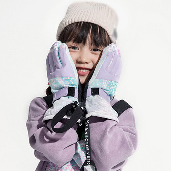 1 ζεύγος αδιάβροχο γάντι χειμερινά επαγγελματικά γάντια θέρμανσης του σκι αντιανεμικά γάντια σνόουμπορντ σκι Αθλητισμός εξωτερικού χώρου