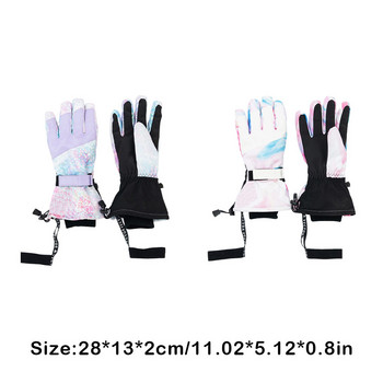 1 ζεύγος αδιάβροχο γάντι χειμερινά επαγγελματικά γάντια θέρμανσης του σκι αντιανεμικά γάντια σνόουμπορντ σκι Αθλητισμός εξωτερικού χώρου