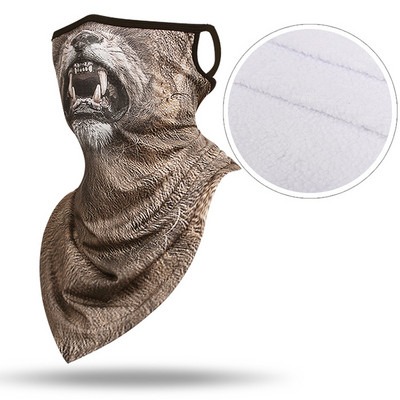 Žiemos šiltas slidinėjimo motociklas dviračių kaukė snieglenčių sportui lauke, visą veidą, 3D gyvūnas, trikampis šalikas, atsparus vėjui, slidinėjantis vyras, moteris