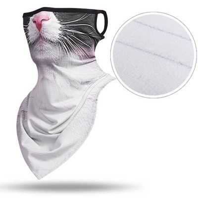 Žiemos šiltas slidinėjimo motociklas dviračių kaukė snieglenčių sportui lauke, visą veidą, 3D gyvūnas, trikampis šalikas, atsparus vėjui, slidinėjantis vyras, moteris