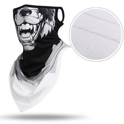 Žiemos šiltas slidinėjimo motociklas dviračių kaukė snieglenčių sportui lauke, visą veidą, 3D gyvūnas, trikampis šalikas, atsparus vėjui, slidinėjantis vyras, moteris