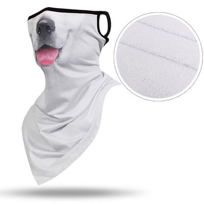 Žiemos šiltas slidinėjimo motociklas dviračių kaukė snieglenčių sportui lauke, visą veidą, 3D gyvūnas, trikampis šalikas, atsparus vėjui, slidinėjantis vyras, moteris