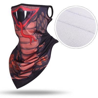 Žiemos šiltas slidinėjimo motociklas dviračių kaukė snieglenčių sportui lauke, visą veidą, 3D gyvūnas, trikampis šalikas, atsparus vėjui, slidinėjantis vyras, moteris