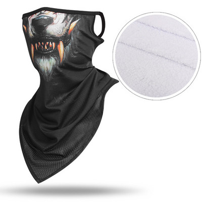 Žiemos šiltas slidinėjimo motociklas dviračių kaukė snieglenčių sportui lauke, visą veidą, 3D gyvūnas, trikampis šalikas, atsparus vėjui, slidinėjantis vyras, moteris