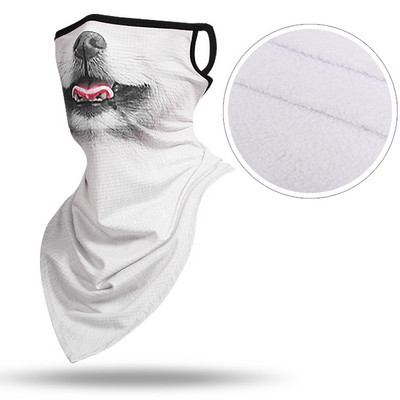 Žiemos šiltas slidinėjimo motociklas dviračių kaukė snieglenčių sportui lauke, visą veidą, 3D gyvūnas, trikampis šalikas, atsparus vėjui, slidinėjantis vyras, moteris