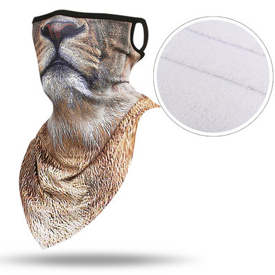 Žiemos šiltas slidinėjimo motociklas dviračių kaukė snieglenčių sportui lauke, visą veidą, 3D gyvūnas, trikampis šalikas, atsparus vėjui, slidinėjantis vyras, moteris