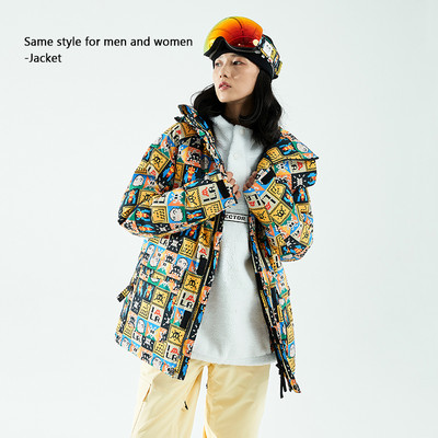 Žieminė nauja slidinėjimo striukė Vyriški moteriški šilti lauko sportiniai snieglenčių kostiumai, drabužiai, paltai, atsparūs vėjui, vandeniui atsparūs slidinėjimo viršūnės su gobtuvu