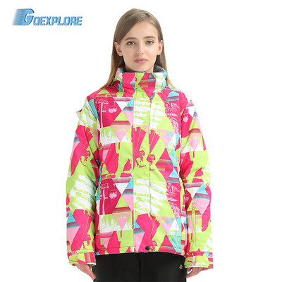 Goexplore Snow Ski Jacket Girls Snowboard Jacket Women 2020 Водоустойчиво топло Топло ски палто Outdoor Winter Туризъм Спортно облекло
