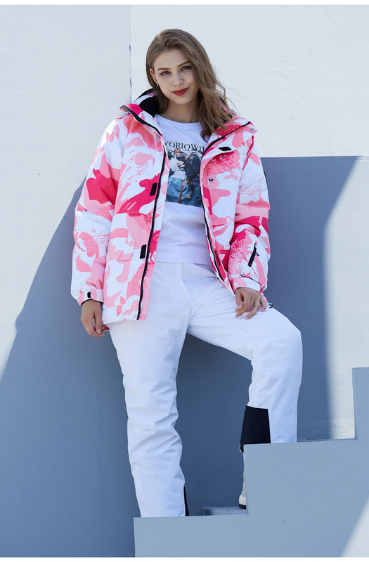 Moteriška neperšlampama slidinėjimo striukė šilta žiemos sniego striukė kalnų vėjo striukė su gobtuvu lietpalčio striukė AL034