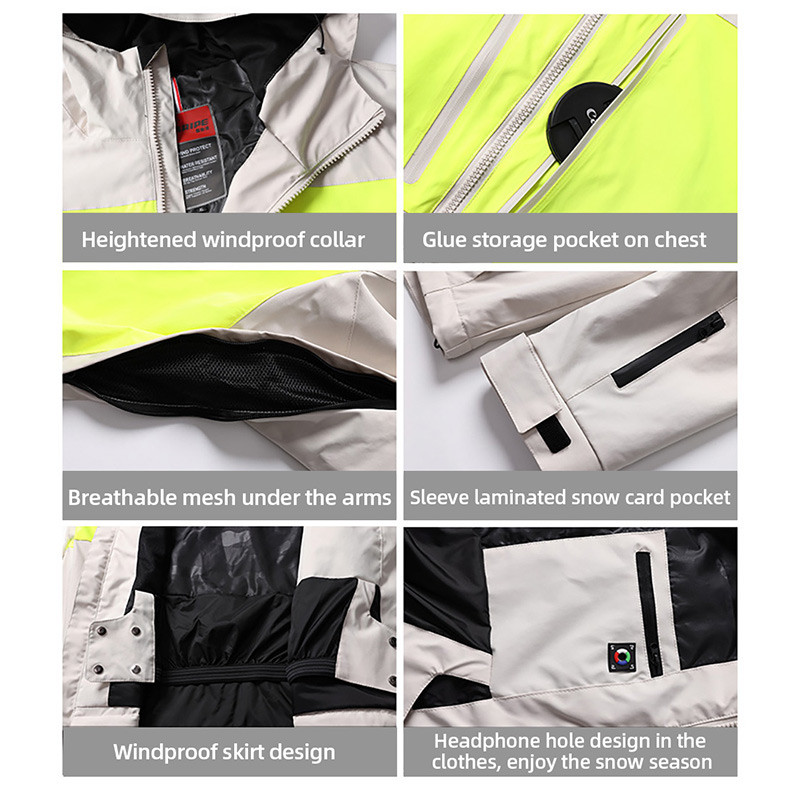 Moteriška slidinėjimo striukė žiemai lauke, šilta, atspari vėjui ir vandeniui