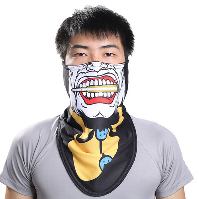 ALRCLAVA în aer liber Ski Snowboard Motociclete Încălzitoare de iarnă Sport Mască completă Pirați 3D Printed Triunghiular Esarfă Mască de schi