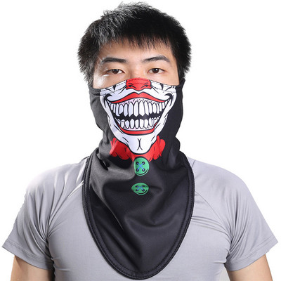 ALRCLAVA în aer liber Ski Snowboard Motociclete Încălzitoare de iarnă Sport Mască completă Pirați 3D Printed Triunghiular Esarfă Mască de schi