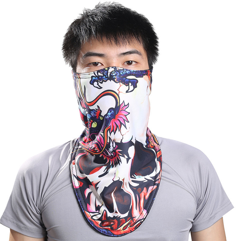 ALRCLAVA în aer liber Ski Snowboard Motociclete Încălzitoare de iarnă Sport Mască completă Pirați 3D Printed Triunghiular Esarfă Mască de schi