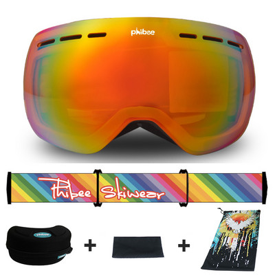 Нови очила за ски Двуслойни противозамъгляващи очила за сняг, сноуборд, очила за моторни шейни, спорт на открито, планинарство, ски Googles