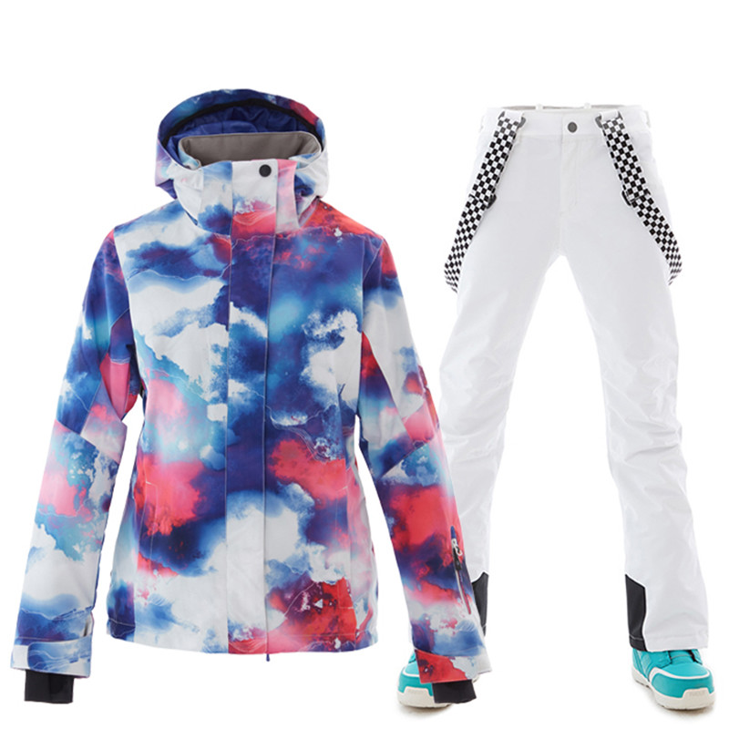 Lauko žieminės naujos vyriškos ir moteriškos vienkartinės dvivietės slidinėjimo kostiumas, neperšlampamas vėjo nepraleidžiantis šiltos striukės lauko žygių kelnės