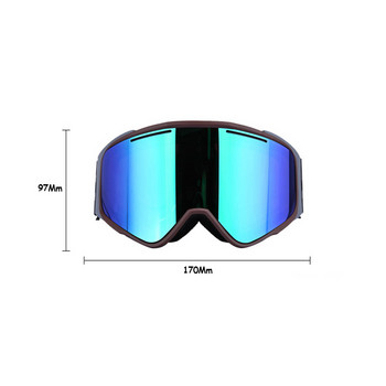 Ски очила REVO с покритие от цилиндричен магнит Мъжки очила с карта за късогледство Противозамъгляващи се двуслойни очила Дамски очила за сноуборд Ски