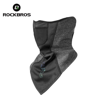 ROCKBROS ziemas vēja necaurlaidīga slēpošanas maska šalle silta flīsa, termiski elpojoša, riteņbraukšanas, snovborda motocikla slēpošanas sejas maska