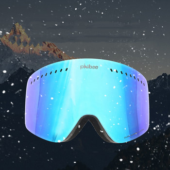 Детски ски очила Двуслойна 100% UV400 защита Момчета против замъгляване Сноуборд момичета планински ветроустойчиви ски очила