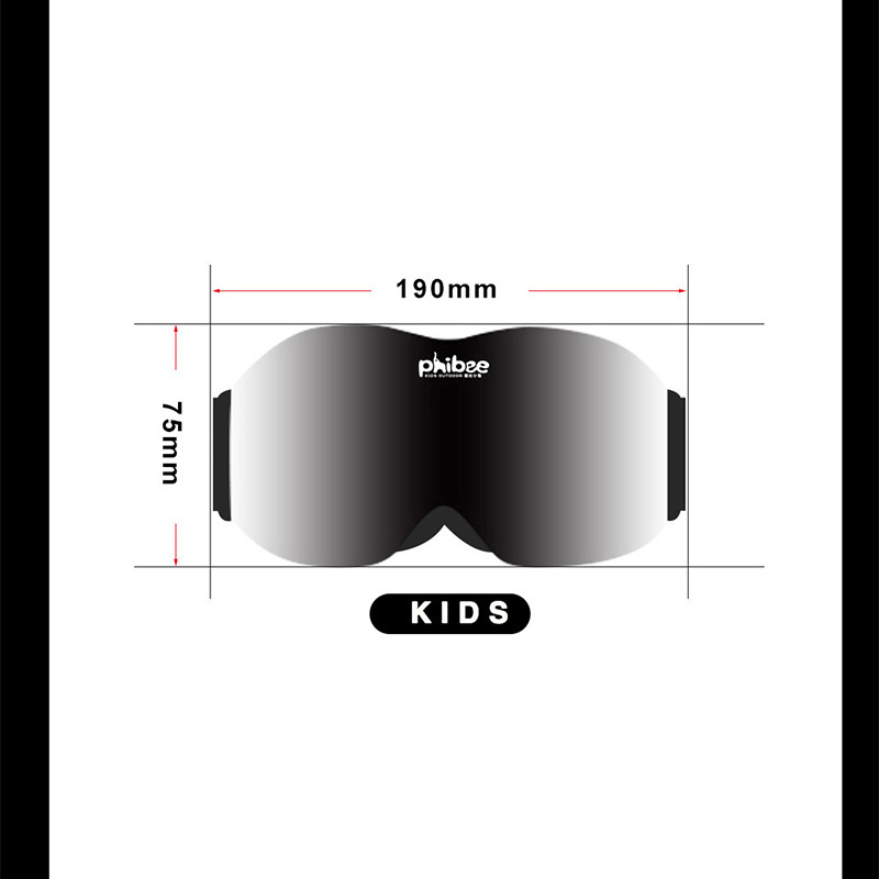 Vaikų slidinėjimo akiniai Dviejų sluoksnių 100 % UV400 apsauga berniukams nuo rasojimo snieglenčių mergaičių alpinizmo vėjui atsparūs slidinėjimo akiniai