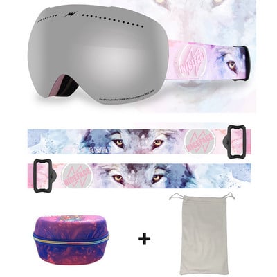 Žieminiai vėjui atsparūs slidinėjimo akiniai Moteriški lauko sportiniai akiniai Vyriški dvisluoksniai nerasojantys akiniai motociklams nuo saulės Apsauginiai akiniai