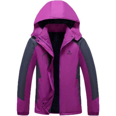 Ποδηλασία Ψάρεμα Αντιανεμικό Πεζοπορία Camping Fleece Παλτό εξωτερικού χώρου Χειμερινό αδιάβροχο αθλητικό Snowboarding μπουφάν για σκι ζεστό
