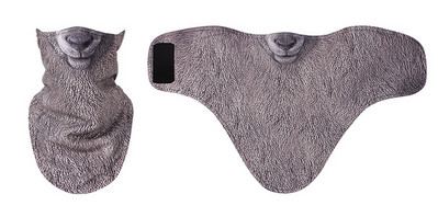 3D gyvūnų žiemos vilnos slidžių šalikas dviratininkams veido kaukė snieglenčių juosta galvos apdangalas Kaklo šildytuvas trikampis dviratis sustorėjęs seilinukai kepuraitės