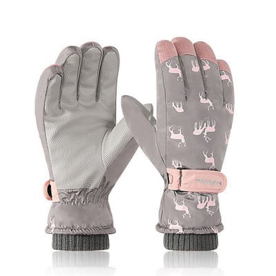 2021 m. šiltos žieminės pirštinės moterims su jutikliniu ekranu nuo vėjo nepraleidžiančios slidinėjimo pirštinės vandeniui atsparios neslystančios sportinės dviračių motociklų sniego pirštinės