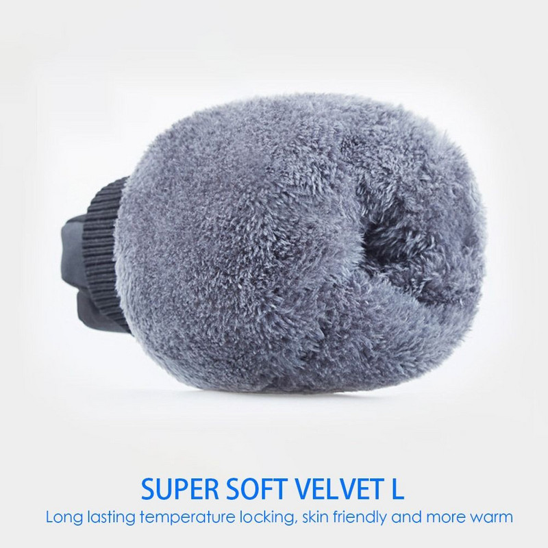 Šiltos žieminės vilnos motociklų dviračių PU odinės sniego pirštinės jojimo pirštinės slidinėjimo pirštinės