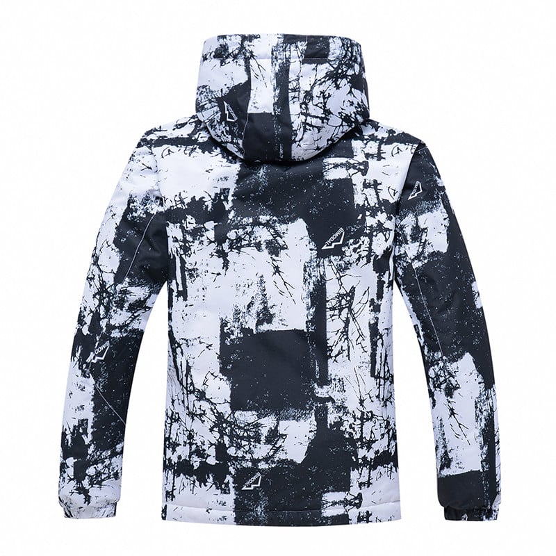 Vyriškos slidinėjimo striukės ir kelnių komplektas, atsparus vėjui, vandeniui, šiltai marginta slidinėjimo striukė Vyriška žiemos lauko striukė sniego striukė + kelnės