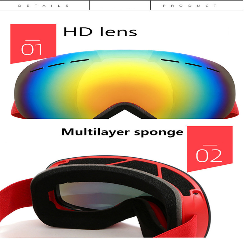 2022 m. slidinėjimo akiniai Žieminiai sniego vyrų sportiniai akiniai Dvisluoksniai nuo rasojimo UV apsaugos akiniai Moteriški snieglenčių slidinėjimo akiniai