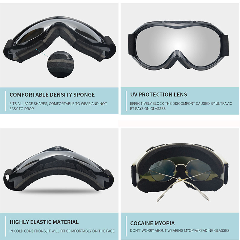 Nauji slidinėjimo akiniai suaugusiems Vyriški sportiniai akiniai Moteriški Dvisluoksniai nuo rasojimo žieminiai akiniai nuo saulės Atsparūs vėjui snieglenčių slidinėjimo akiniai
