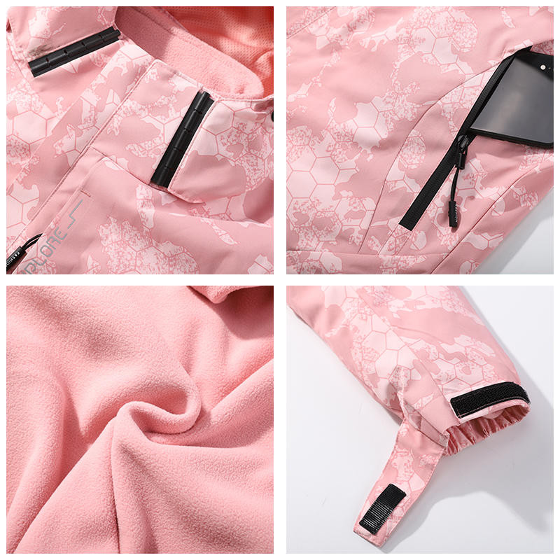 Nauja 3 viename moteriška žieminė striukė su spauda vandeniui atspari vėjo striukė lauko lietaus gaubtu vilnos slidinėjimo striukė snieglentės šilto sniego palto išpardavimas