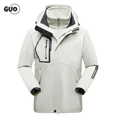 3 σε 1 Ski Wear Αδιάβροχο αντιανεμικό γυναικείο μπουφάν για χειμωνιάτικο ζεστό σετ κουκούλα για σκι Ενδύματα Snowboard για σκι