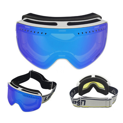 Dvisluoksniai slidinėjimo akiniai Žieminiai sniego sportai Vyriški akiniai nuo rasojimo nuo UV spindulių apsauga nuo vėjo Moteriški akiniai slidinėjimo lauke snieglenčių sportui