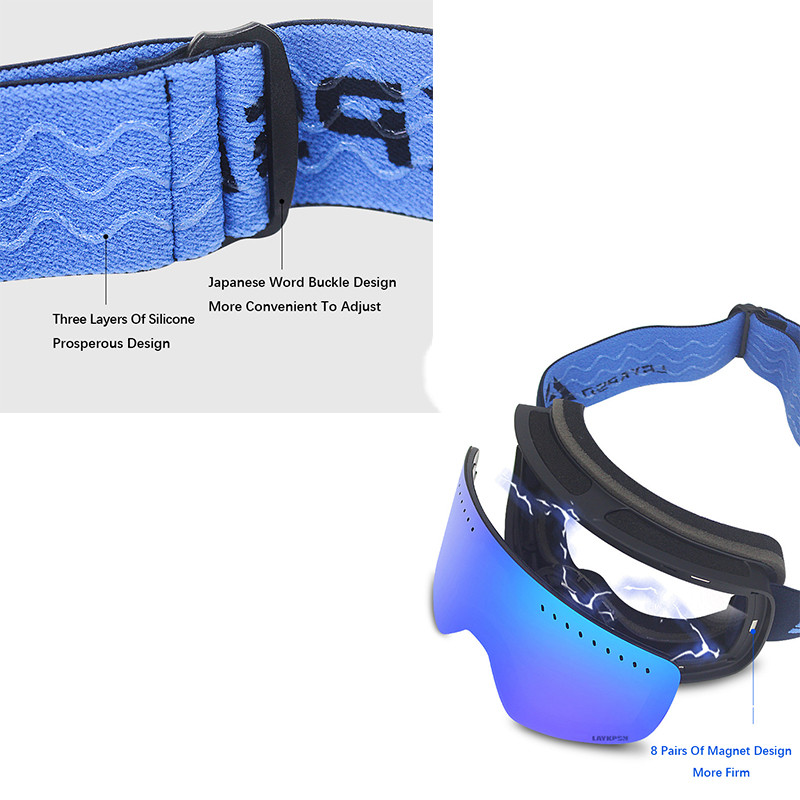 Dvisluoksniai slidinėjimo akiniai Žieminiai sniego sportai Vyriški akiniai nuo rasojimo nuo UV spindulių apsauga nuo vėjo Moteriški akiniai slidinėjimo lauke snieglenčių sportui