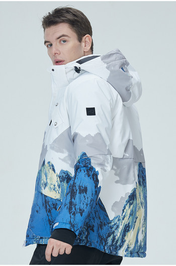 Ανδρικά και γυναικεία μπουφάν για σκι Αντιανεμικά και αδιάβροχα μπουφάν χειμερινού αθλητικού εξωτερικού χώρου Ανδρικό παλτό ζεστής εκτύπωσης Ανδρικό μπουφάν χιονιού