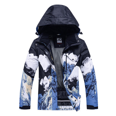 Men`s And Women`s Ski Jackets Windproof And Waterproof Winter Outdoor Sports Jackets Men`s Warm Printing Coat Men`s Snow Jacket