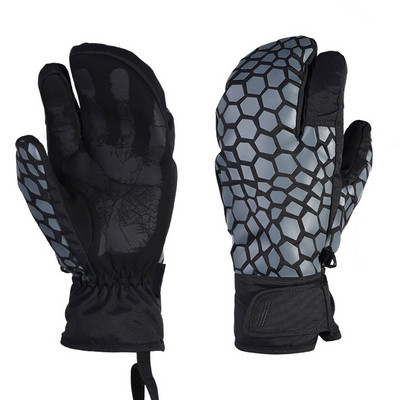 1 pora slidinėjimo pirštinių Žieminės pirštinės, atsparios vandeniui, 3 pirštų pirštinės, liečiančios ekraną, šiltos pirštinės, skirtos lauke slidinėjimo pirštinėms Šiltos pirštinės XR-Hot
