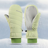 Moteriškos itin storos saldainių spalvos kumštinės pirštinės slidinėjimo pirštinės Snieglentės žiemos sportas Šiltas, atsparus vandeniui, atsparus vėjui, slidinėjimo dviračių pirštinės